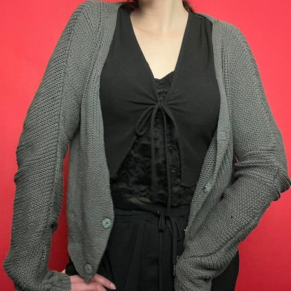Nile collection / Dark grey button up cardigan 🩶🩶